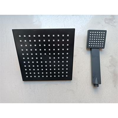 Tepe Duş Robot Duş Başlığı ve El Duşu Siyah Kare 20X20