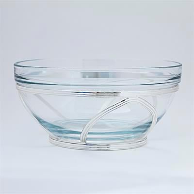 Aludra Şeritli Yuvarlak Camlı Kase 26cm