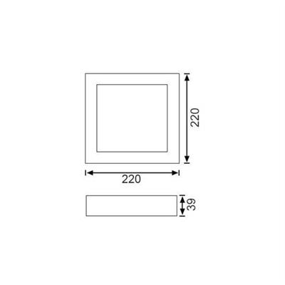 Jupiter 18W Kare Sıva Üstü Led Panel LC455 B