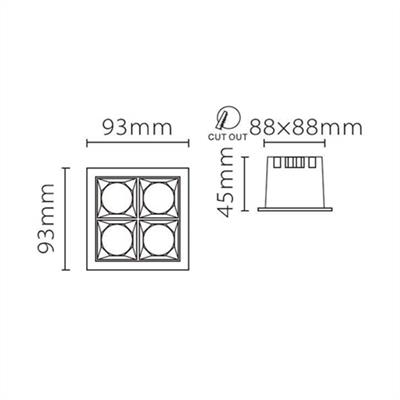 Jupiter 4lü LED Spot LS495 S