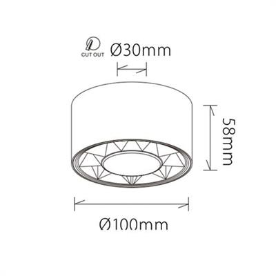 Jupiter Sıva Üstü LED Tavan Armatürü LC501 S&SK