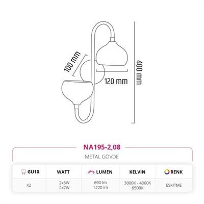 Moda Aydınlatma Dekoratif İç Mekan Aplik Eskitme MD-A 5232-08