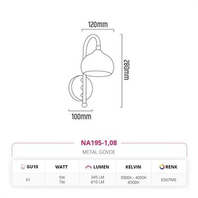Moda Aydınlatma Dekoratif İç Mekan Aplik Eskitme MD-A 5231-08