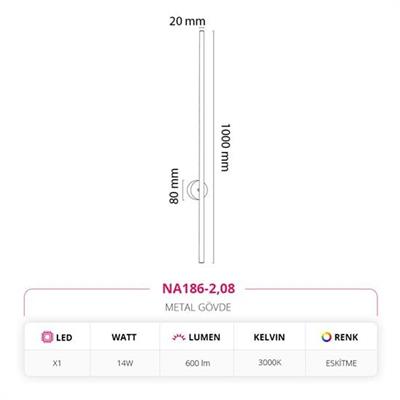 Moda Aydınlatma Dekoratif İç Mekan Aplik Eskitme MD-A 5261-08