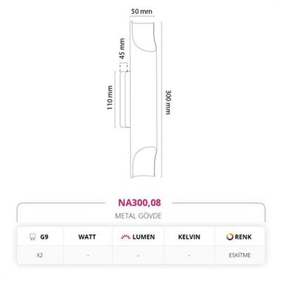 Moda Aydınlatma Dekoratif İç Mekan Aplik Eskitme MD-A 5215-08