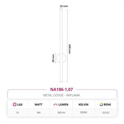 Moda Aydınlatma Dekoratif İç Mekan Aplik Gold MD-A 5263-07