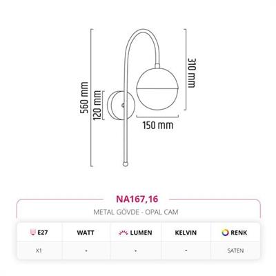 Moda Aydınlatma Dekoratif İç Mekan Aplik Saten MD-A 5214-16
