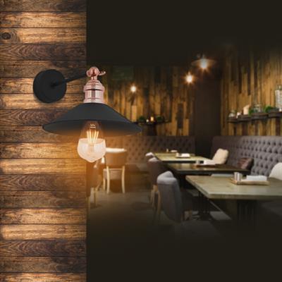 Moda Aydınlatma Dekoratif İç Mekan Aplik Siyah Bakır MD-A 5211-20