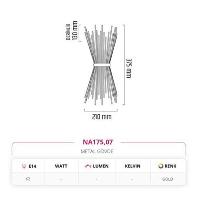Moda Aydınlatma Dekoratif Kirpi Aplik Gold MD-A 5225-07