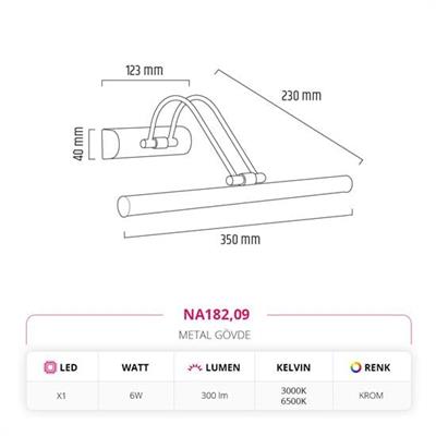 Moda Aydınlatma Dekoratif Krom Aplik MD-A 5254-09