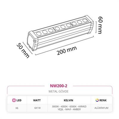 Moda Aydınlatma Dış Mekan 20 CM Wallwasher MD-A 5262