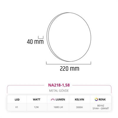 Moda Aydınlatma İç Mekan Aplik Beyaz Siyah Granit MD-A 5244-58