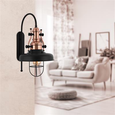 Moda Aydınlatma İç Mekan Aplik Siyah Bakır MD-A 5213-20