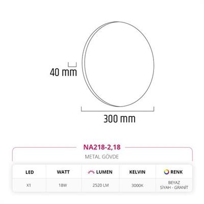 Moda Aydınlatma İç Mekan Aplik Siyah Beyaz Granit MD-A 5245-18