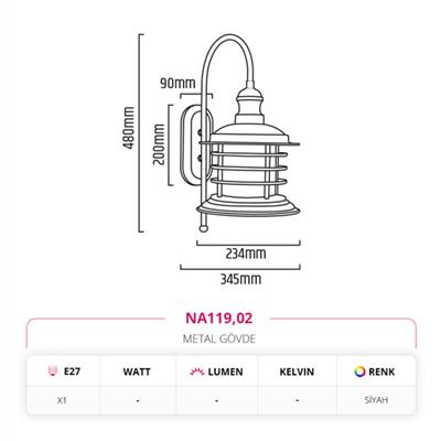 Moda Aydınlatma İç Mekan Aplik Siyah MD-A 5192-02