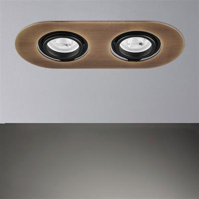 Moda Aydınlatma Sıva Altı İkili Led Spot Eskitme Siyah MD-D 2050-23