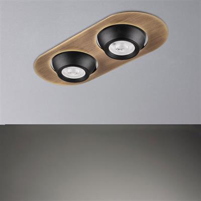 Moda Aydınlatma Sıva Altı İkili Led Spot Eskitme Siyah MD-D 2083-23