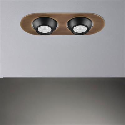 Moda Aydınlatma Sıva Altı İkili Led Spot Eskitme Siyah MD-D 2083-23