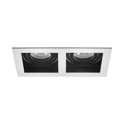 Moda Aydınlatma Sıva Altı İkili Led Spot Siyah Beyaz Siyah MD-D 2134-03