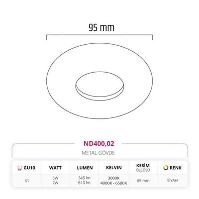 Moda Aydınlatma Sıva Altı LED Spot Siyah MD-D 2120-02