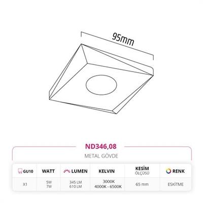 Moda Aydınlatma Sıva Altı Led Spot Eskitme MD-D 2109-08