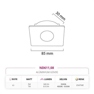 Moda Aydınlatma Sıva Altı Led Spot Eskitme MD-D 2142-08