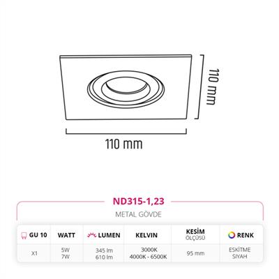 Moda Aydınlatma Sıva Altı Led Spot Eskitme Siyah MD-D 2067-23