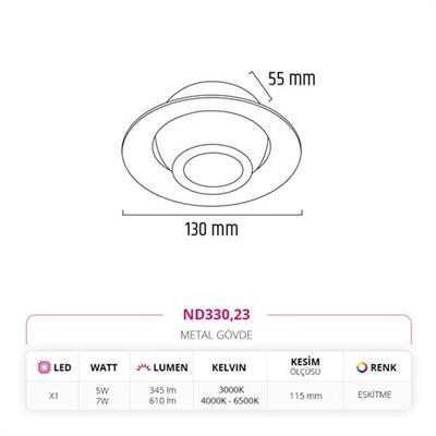 Moda Aydınlatma Sıva Altı Led Spot Eskitme Siyah MD-D 2077-23