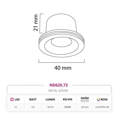 Moda Aydınlatma Sıva Altı Yıldız Spot Alüminyum MD-D 2157-72