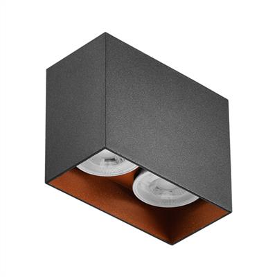 Moda Aydınlatma Sıva Üstü İkili Led Spot Siyah Portakal MD-S 3118-26