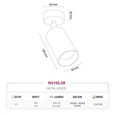 Moda Aydınlatma Sıva Üstü LED Spot Eskitme MD-S 3051-23