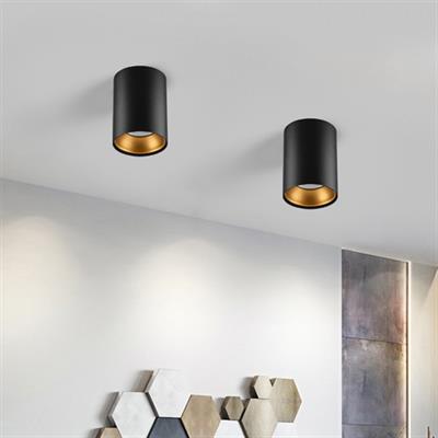 Moda Aydınlatma Sıva Üstü Led Spot Siyah Gold MD-S 3074-21