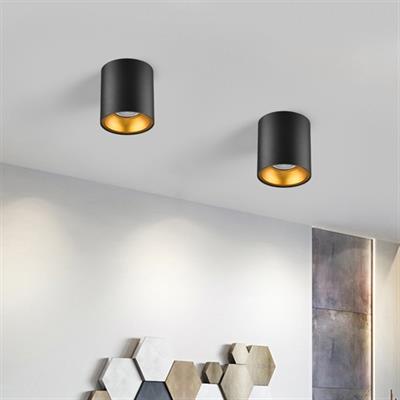 Moda Aydınlatma Sıva Üstü Led Spot Siyah Gold MD-S 3081-21
