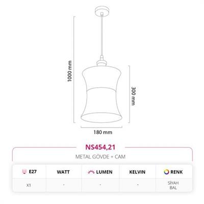 Moda Aydınlatma Tekli Sarkıt Bal MD-S 4570-21