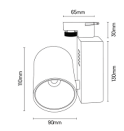 Moda Aydınlatma 20W-30W Monofaze Soketli Ray Spot Armatür MD-R 1002-01-02