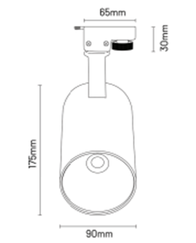 Moda Aydınlatma 20W-30W Monofaze Soketli Ray Spot Armatür MD-R 1004-01-02