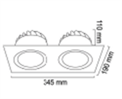 Moda Aydınlatma 2*30W-2*40W Sıva Altı Led Spot Armatür MD-D 2002-01-02