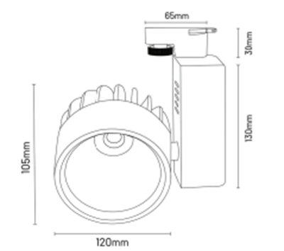 Moda Aydınlatma 30W-40W Monofaze Soketli Ray Spot Armatür MD-R 1005-01-02