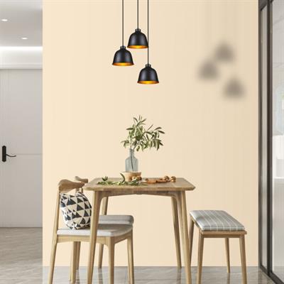 Moda Aydınlatma 3lü Dekoratif Sarkıt Armatür Siyah&Gold MD-S 4447-21