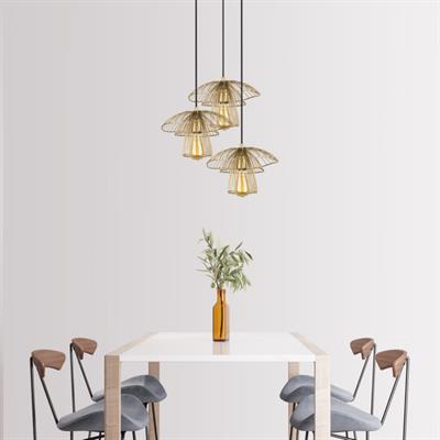 Moda Aydınlatma 3lü Dekoratif Sarkıt Armatür Gold MD-S 4426-07