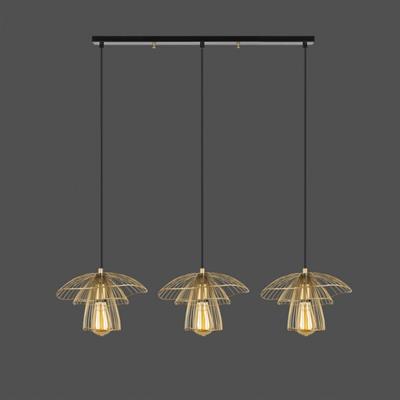 Moda Aydınlatma 3lü Dekoratif Sarkıt Armatür Gold MD-S 4427-07