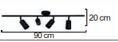 Moda Aydınlatma 4*Gu-10 Duylu Dekoratif Duvar Aplik MD-A 5074