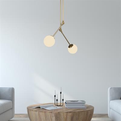 Moda Aydınlatma E-27 Duylu 2li Dekoratif Sarkıt Armatür MD-S 4372-07