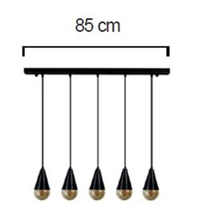 Moda Aydınlatma E-27 Duylu 5li Dekoratif Sarkıt Armatür MD-S 4018-02-08