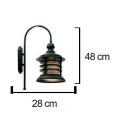 Moda Aydınlatma E-27 Duylu Dekoratif Duvar Aplik MD-A 5013-02