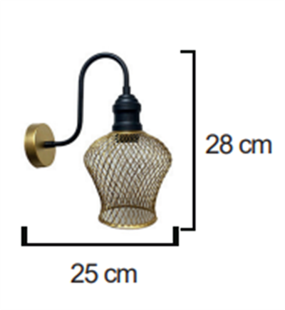 Moda Aydınlatma E-27 Duylu Dekoratif Duvar Aplik MD-A 5044-02-07