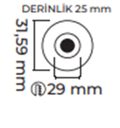 Molled 1W Ledli Sıva Altı Mini Spot MOL7013