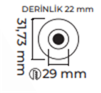 Molled 1W Ledli Sıva Altı Mini Spot MOL7006