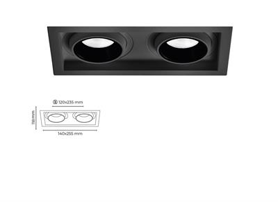 Molled 2*20W&2*30W Sıva Altı İkili Led Spot Armatür MOL5026