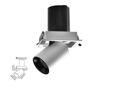 Molled 20W&30W Sıva Altı Kare Hareketli Led Spot Armatür MOL5014